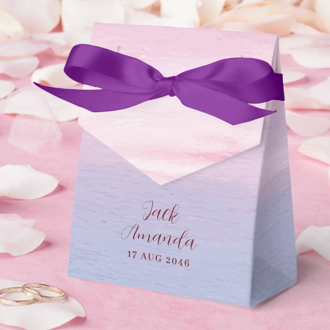Romantische Aquarellfarben - Gastgeschenk Hochzeit Geschenkschachtel (Hochzeit)
