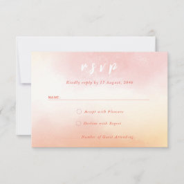 Romantische Aquarellfarben - Hochzeitskarte RSVP Karte