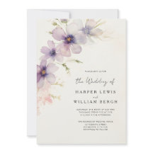Romantische Aquarellkosmos Blume qr Hochzeit