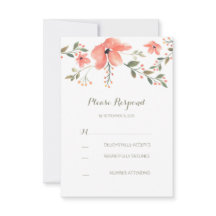 Romantische Aquarellmesse RSVP Karte