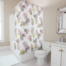Romantische Aquarellmuster mit floralen Mustern el Duschvorhang