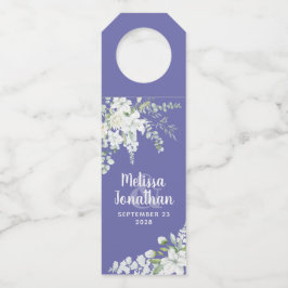 Romantische Aquarellwein Blume Hochzeit Brauch Flaschenanhänger