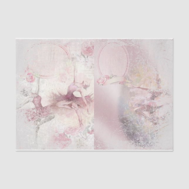 Romantische Ballerina Design Serie 1 Seidenpapier (Vorderseite)