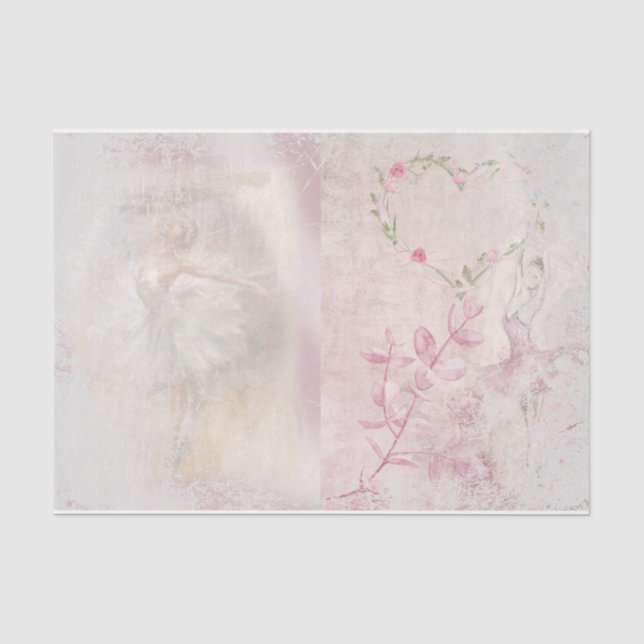 Romantische Ballerina Design Serie 4 Seidenpapier (Vorderseite)