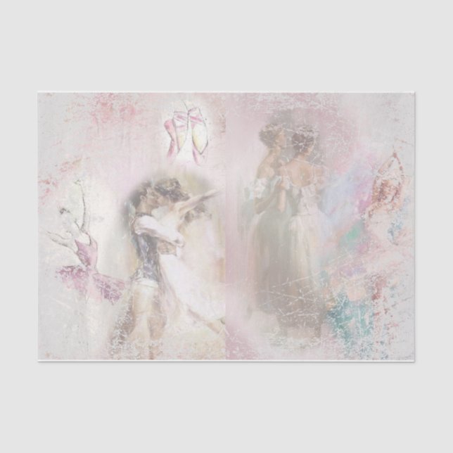 Romantische Ballerina Design Serie 7 Seidenpapier (Vorderseite)
