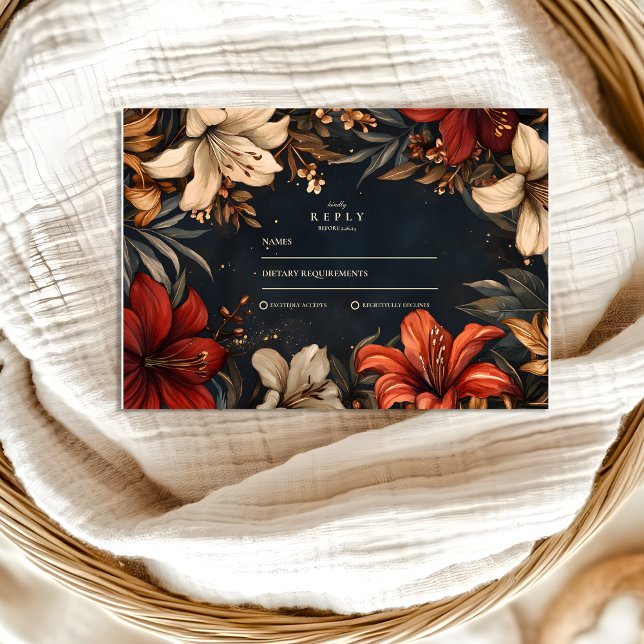 Romantische Barockhochzeit RSVP Karte (Von Creator hochgeladen)