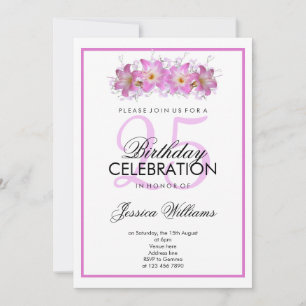 Romantische Belladonna-Lilien-Geburtstag Einladung