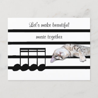 Romantische Bengalische Katze Postkarte