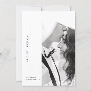 Romantische Black-Tie-Foto-Hochzeit Einladung