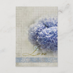 Romantische blaue Hydrangeas, die UAWG Wedding RSVP Karte