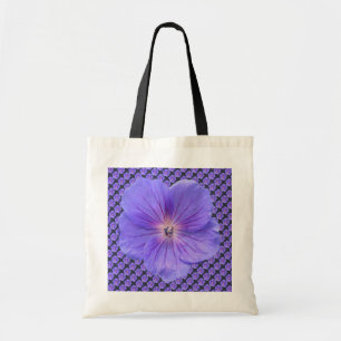 Romantische blaue Pelargonie botanisch Tragetasche