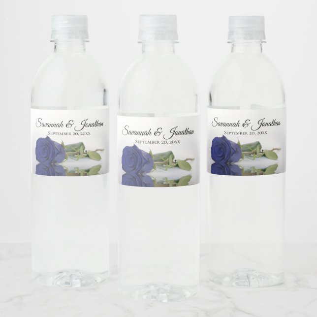 Romantische Blaue Rose Hochzeit (Flaschen)