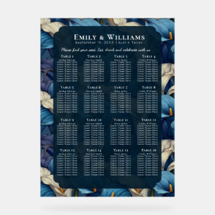 Romantische Blaue Zantedeschien bezaubern Hochzeit Acrylschild