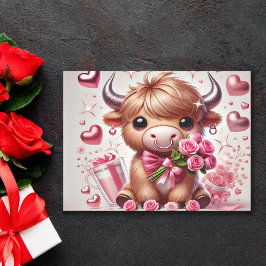 Romantische Blooms Hochland Kuh Valentine Seidenpapier