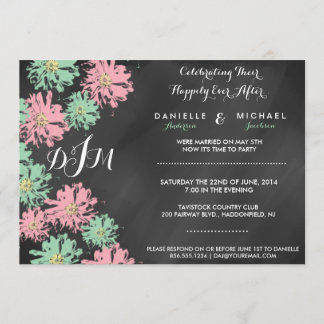 Romantische Blossom-Tafel Post Hochzeit Einladung