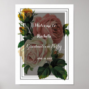 Romantische Blume Abschluss Poster