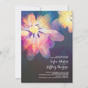 Romantische Blume Aquarellparty Einladung