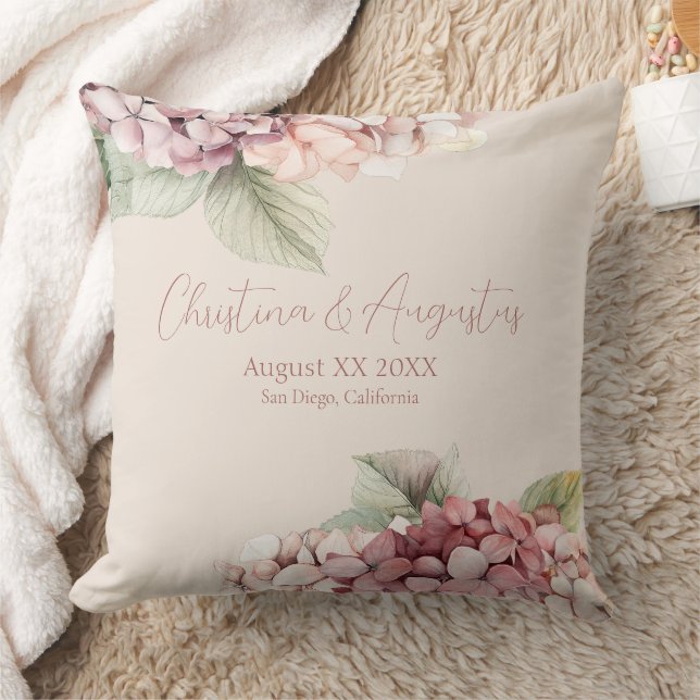 Romantische Blume aus Pink und Blush Kissen (Decke)