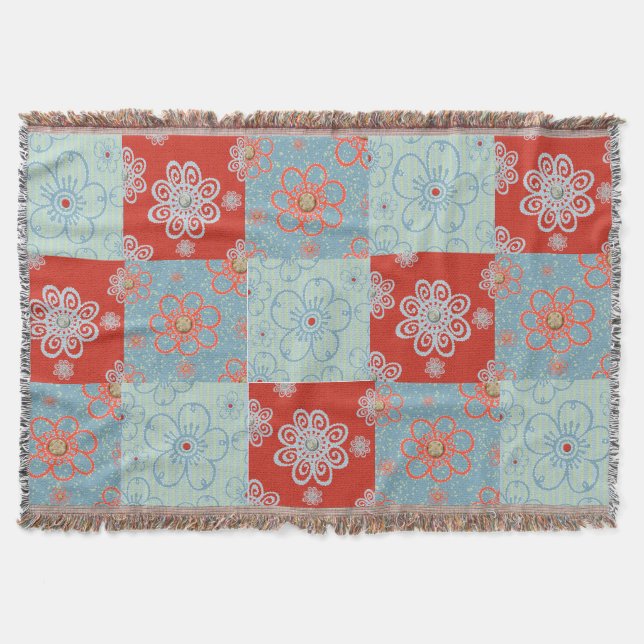 Romantische Blume - Blanket werfen Decke (Vorderseite)