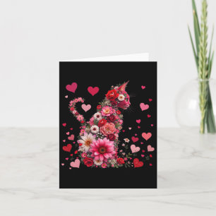 Romantische Blume Cat Lovers Natur Herzlich Willko Karte