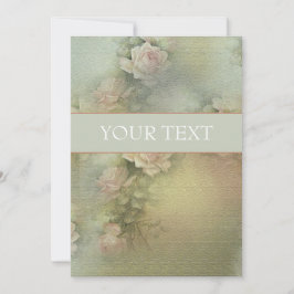 Romantische Blume - Einladungskarte