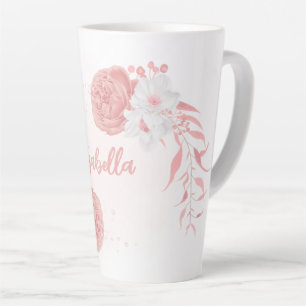 Romantische Blume in Rosa und Weiß Milchtasse