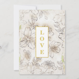 *~ Romantische Blume LIEBE AR26 QR UAWG Wedding Einladung