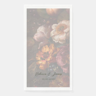 Romantische Blume Malerei Hochzeit Serviette