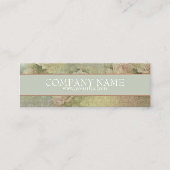 Romantische Blume - Preis für Werbeartikel Mini Visitenkarte (Vorderseite)