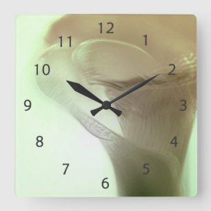 Romantische Blume Quadratische Wanduhr