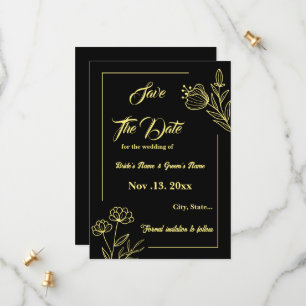 Romantische Blume Save The Date