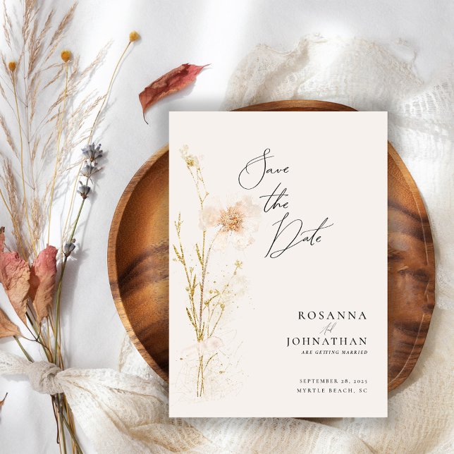 Romantische Blume Save The Date (Von Creator hochgeladen)