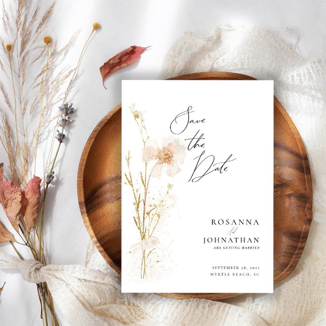 Romantische Blume Save The Date (Von Creator hochgeladen)