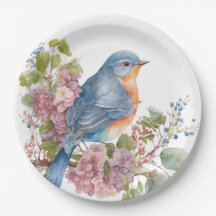 Romantische Blume und Blauvogel