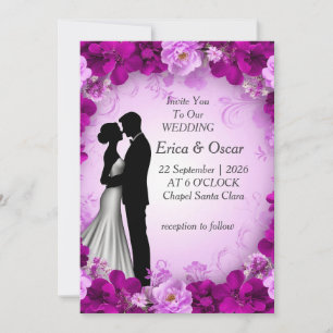 ✨ Romantische Blumen-Einladung für Hochzeitsandenk Einladung