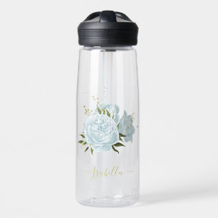 romantische Blumen & grüne Blätter botanisch Trinkflasche