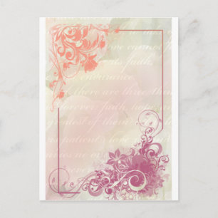 Romantische Blumen Postkarte