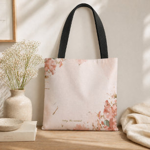 Romantische Blumen-Tasche Blush Rosa Aquarell Tasche