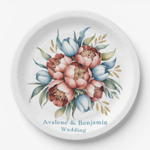 Romantische Blumenbouquet: Hochzeiten von Peonies  Pappteller