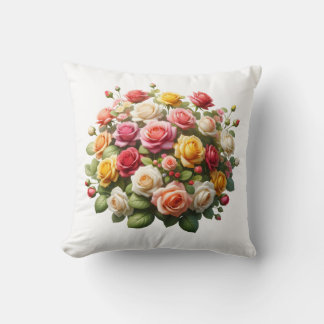 Romantische BlumenBouquet Kissen
