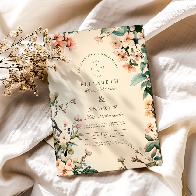 Romantische Blumenhochzeit Einladung (Von Creator hochgeladen)