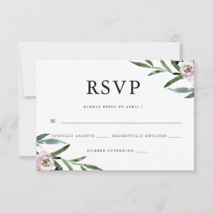 Romantische Blumenhochzeit RSVP