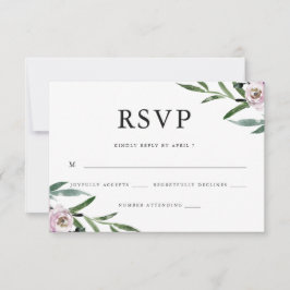 Romantische Blumenhochzeit RSVP Karte