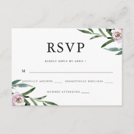 Romantische Blumenhochzeit RSVP Karte