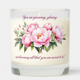 Romantische Blumenkerze