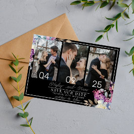 Romantische blumenmoody Dark Blume Hochzeit Save The Date