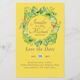 Romantische Blumenmotive Save the Date viele Farbt