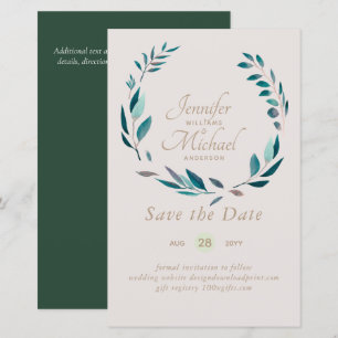Romantische Blumenmotive Save the Date viele Farbt
