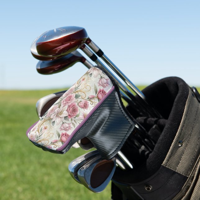 Romantische Blumenmuster Golf Headcover (In Situ)