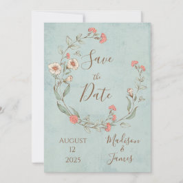 Romantische Blumenschrift handgezeichnete schicke Save The Date
